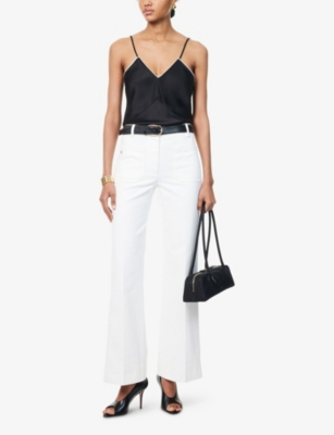 VICTORIA BECKHAM: Lace Shoulder-Straps Woven Top