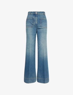VICTORIA BECKHAM: Alina Flared-Leg Denim Jeans