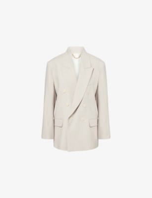 VICTORIA BECKHAM: Peak-Lapels Relaxed-Fit Stretch-Woven Blazer
