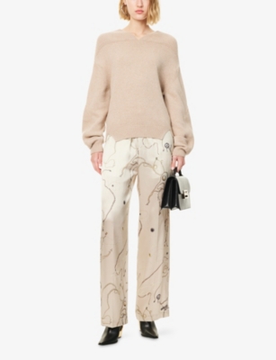 VICTORIA BECKHAM: Yoke-Detail Wool Knitted Jumper