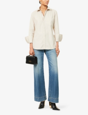 VICTORIA BECKHAM: Martingale Regular-Fit Cotton-Poplin Shirt