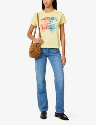 MOTHER: The Boxy Goodie Goodie Graphic-Print Supima-Cotton T-Shirt