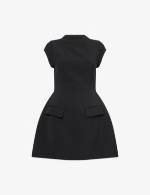 ODD MUSE: The Ultimate Muse Cap-Sleeves Stretch-Woven Mini Dress