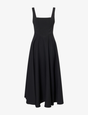 ODD MUSE: The Ultimate Muse Square-Neck Stretch-Woven Midi Dress