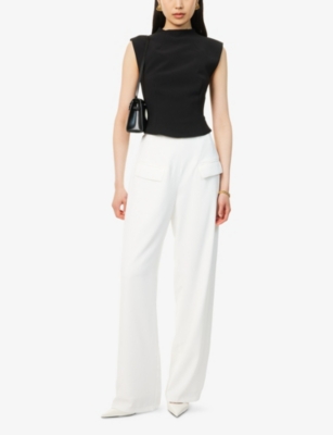 ODD MUSE: High-Rise Wide-Leg Woven Trousers