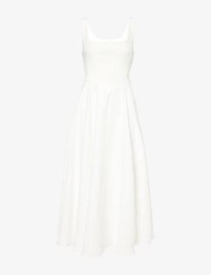 ODD MUSE: The Ultimate Muse Square-Neck Stretch-Woven Midi Dress