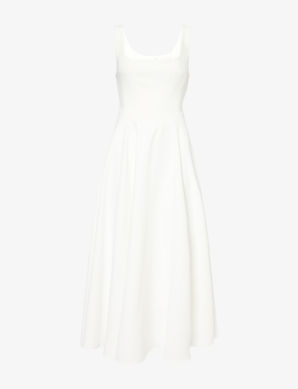 The Ultimate Muse Square-Neck Stretch-Woven Midi Dress