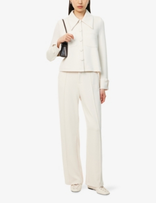 ODD MUSE: Two-Slip-Pockets Wide-Leg Stretch-Woven Trousers