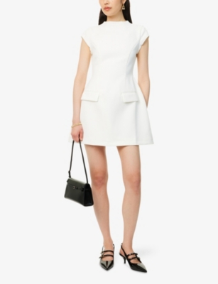ODD MUSE: The Ultimate Muse Cap-Sleeves Stretch-Woven Mini Dress