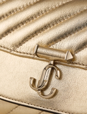 Jimmy Choo Leather Avenue Curve Chain Wallet