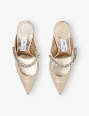 Jimmy Choo 100mm Crystal-embellished Heeled Mules In Multi