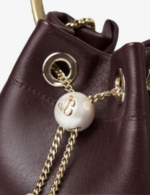 JIMMY CHOO: Bon Bon Leather Top-Handle Bag