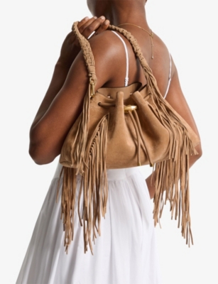 Jimmy Choo Medium Cinch Suede Bucket Bag