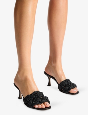 Jimmy Choo Chara 70 Nappa Leather Sandals In Black
