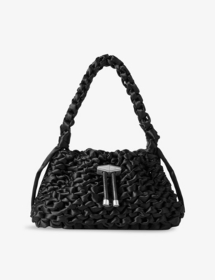 JIMMY CHOO: Cinch S Satin Shoulder Bag