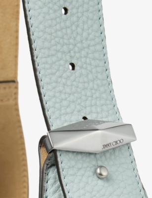JIMMY CHOO: Diamond Hobo Leather Shoulder Bag