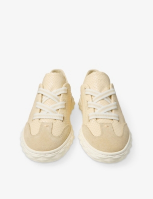 JIMMY CHOO: Diamond Light Flex Leather Low-Top Trainers