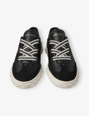 Jimmy Choo Diamond Light Flex Leather Lace-up Sneakers