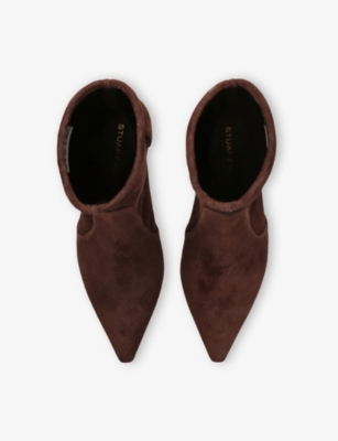 STUART WEITZMAN: Naomi 50 Suede Heeled Boots