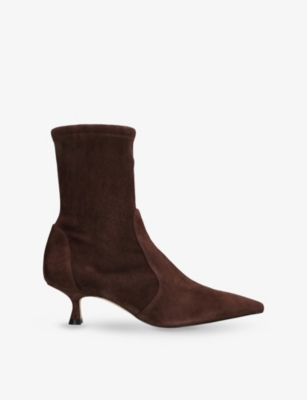 STUART WEITZMAN: Naomi 50 Suede Heeled Boots