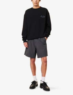 New Era Mens Waffle Oversized Cotton-blend Top Black Xl