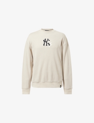 NEW ERA: Embroidered-Logo Oversized Cotton-Blend Top