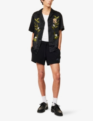 NEW ERA: Waffle Logo-Embroidered Cotton-Blend Shorts