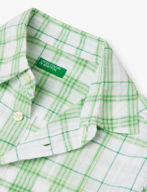 Check Short-Sleeve Cotton Shirt 6-14 Years
