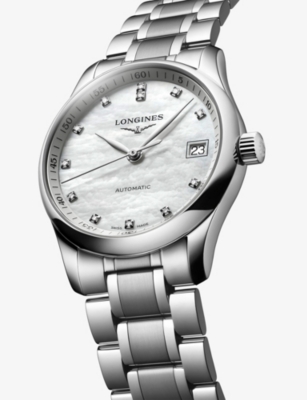 LONGINES: L2.357.4.87.6 Master Collection Stainless-Steel And 0.055ct Diamond Automatic Watch