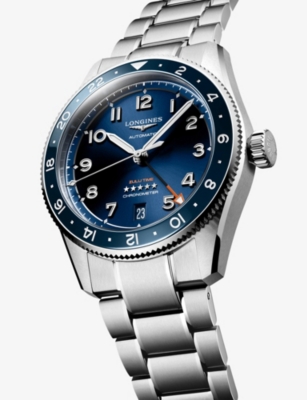 LONGINES: L3.802.4.93.6 Spirit Zulu Time Stainless-Steel Automatic Watch