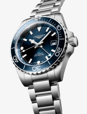 LONGINES: L3.790.4.96.6 HydroConquest GMT Stainless-Steel Automatic Watch