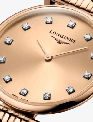LONGINES: L4.209.1.90.8  La Grande Classique La Grande Classique Rose PVD Coated Stainless-Steel And 0.048ct Diamond Quartz Watch