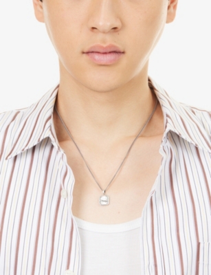 Serge Denimes Mens Creation Of Adam Sterling-silver Necklace In Metallic