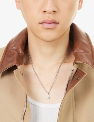 Serge Denimes Mens North Star Sterling-silver Necklace In Metallic