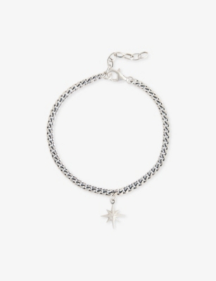 Serge Denimes Mens North Star Sterling-silver Bracelet In Metallic