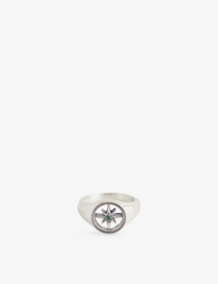 Serge Denimes Mens Galactic 925 Sterling-silver And Cubic-zirconia Ring In Metallic