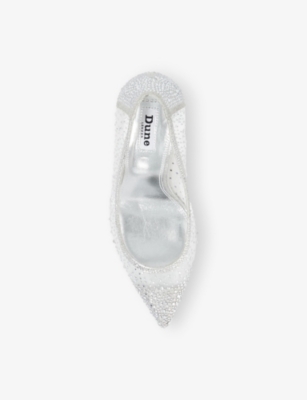 DUNE: Brightest Wide-Fit Rhinestone-Embellished Mesh Courts