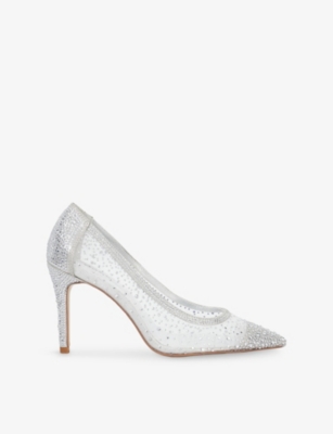 DUNE: Brightest Wide-Fit Rhinestone-Embellished Mesh Courts