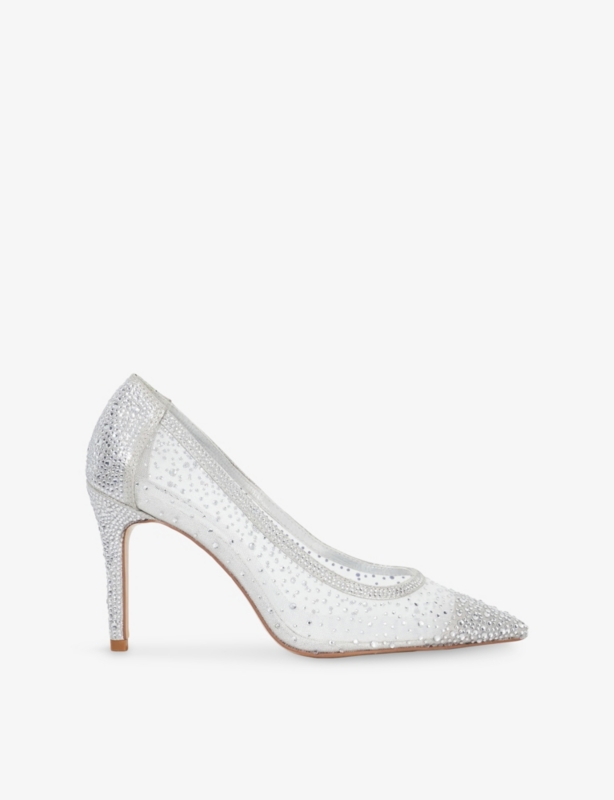 Brightest Wide-Fit Rhinestone-Embellished Mesh Courts
