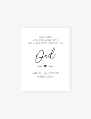 FIVE DOLLAR SHAKE: No Matter How Old A Girl Gets Father's Day Card