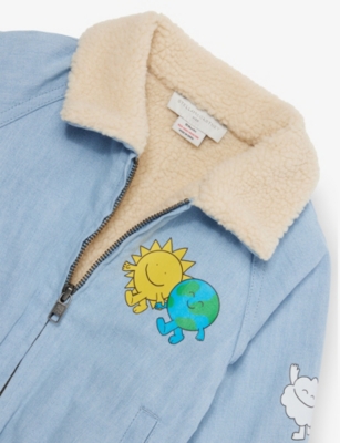 STELLA MCCARTNEY: Padded Printed Denim Jacket 6-36 Months