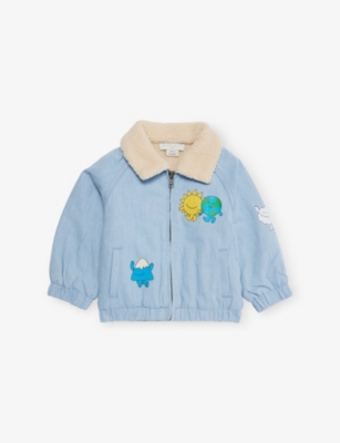 STELLA MCCARTNEY: Padded Printed Denim Jacket 6-36 Months
