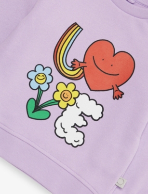 STELLA MCCARTNEY: Printed Round-Neck Cotton-Jersey Sweatshirt 9-36 Months