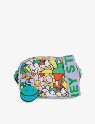 STELLA MCCARTNEY: Kids' Graphic-Pattern Logo Woven Cross-Body Bag