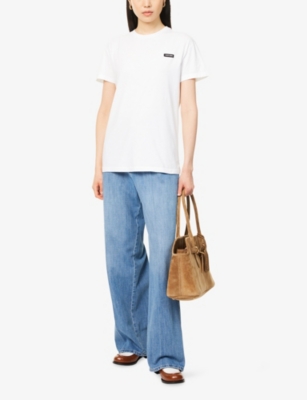MIU MIU: Brand-Patch Round-Neck Pack Of Three Cotton-Jersey T-Shirts