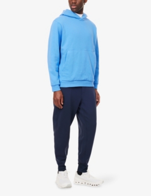 Lululemon Mens Pool Party Steady State Dropped-shoulder Cotton-blend Hoody In Blue