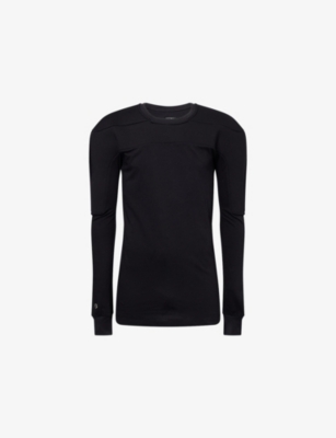 RICK OWENS: Rick Owens X Champion Girdered Harness Long-Sleeve Cotton-Jersey T-Shirt