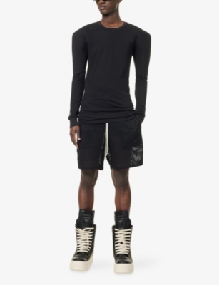 RICK OWENS: Rick Owens X Champion Relaxed-Fit Mesh Cotton Shorts