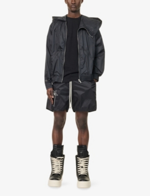 Rick Owens Mens  X Champion Mountain Nylon Hoody Black