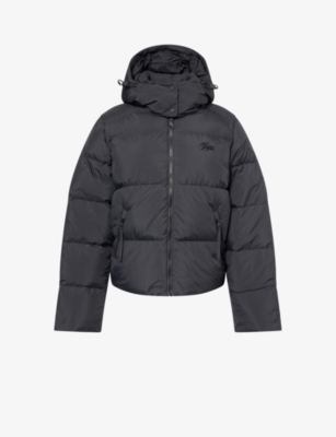 LACOSTE: Hooded Quilted Shell-Down Jacket